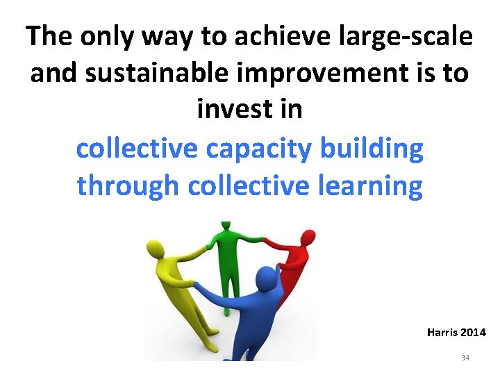 The only way to achieve large-scale and sustainable improvement is to invest in collective