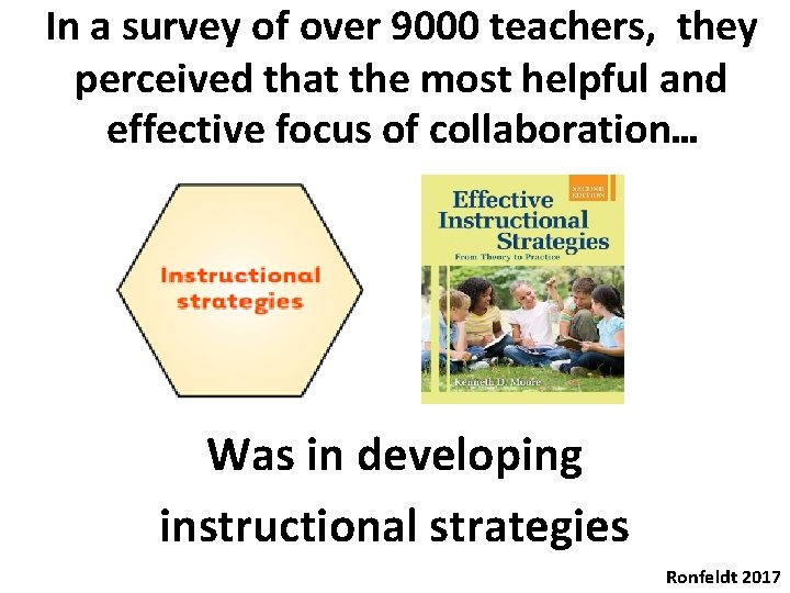 In a survey of over 9000 teachers, they perceived that the most helpful and