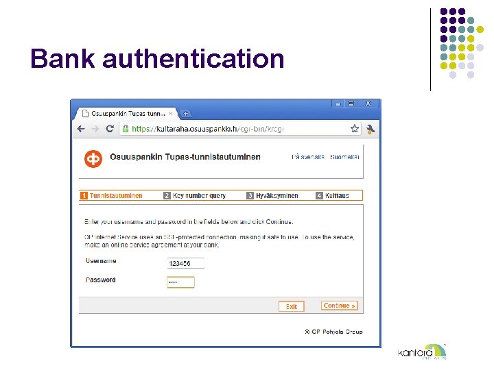 Bank authentication 