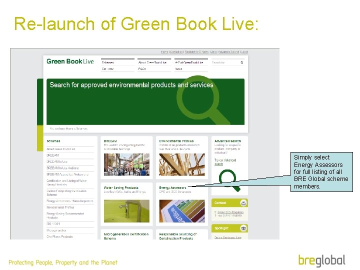 Re-launch of Green Book Live: Simply select Energy Assessors for full listing of all