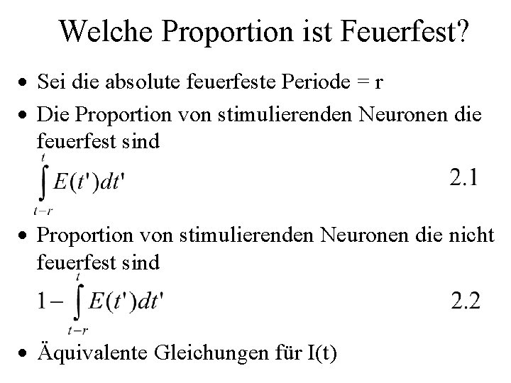 Welche Proportion ist Feuerfest? · Sei die absolute feuerfeste Periode = r · Die