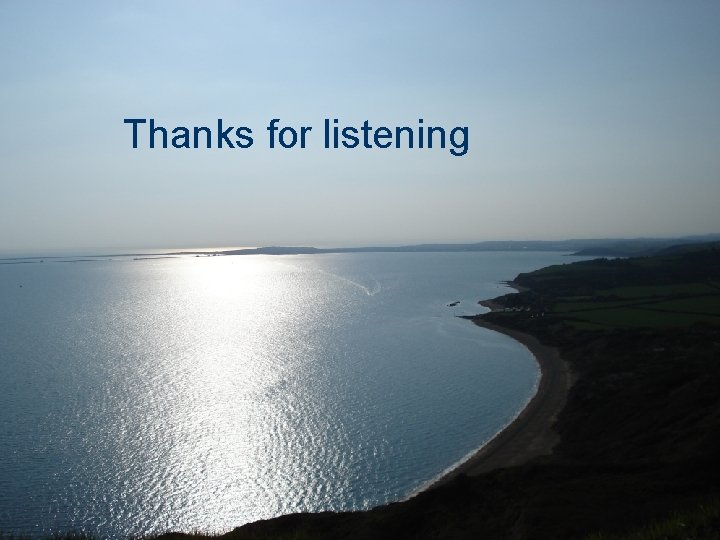 Thanks for listening 