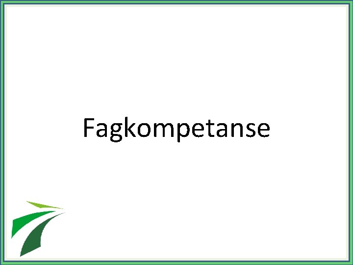 Fagkompetanse 