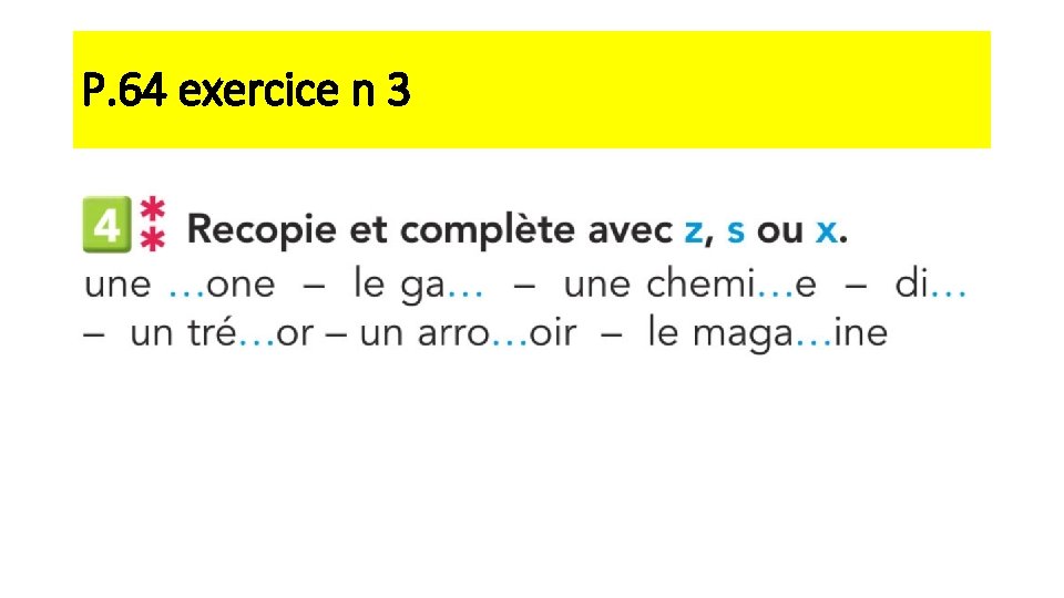 P. 64 exercice n 3 