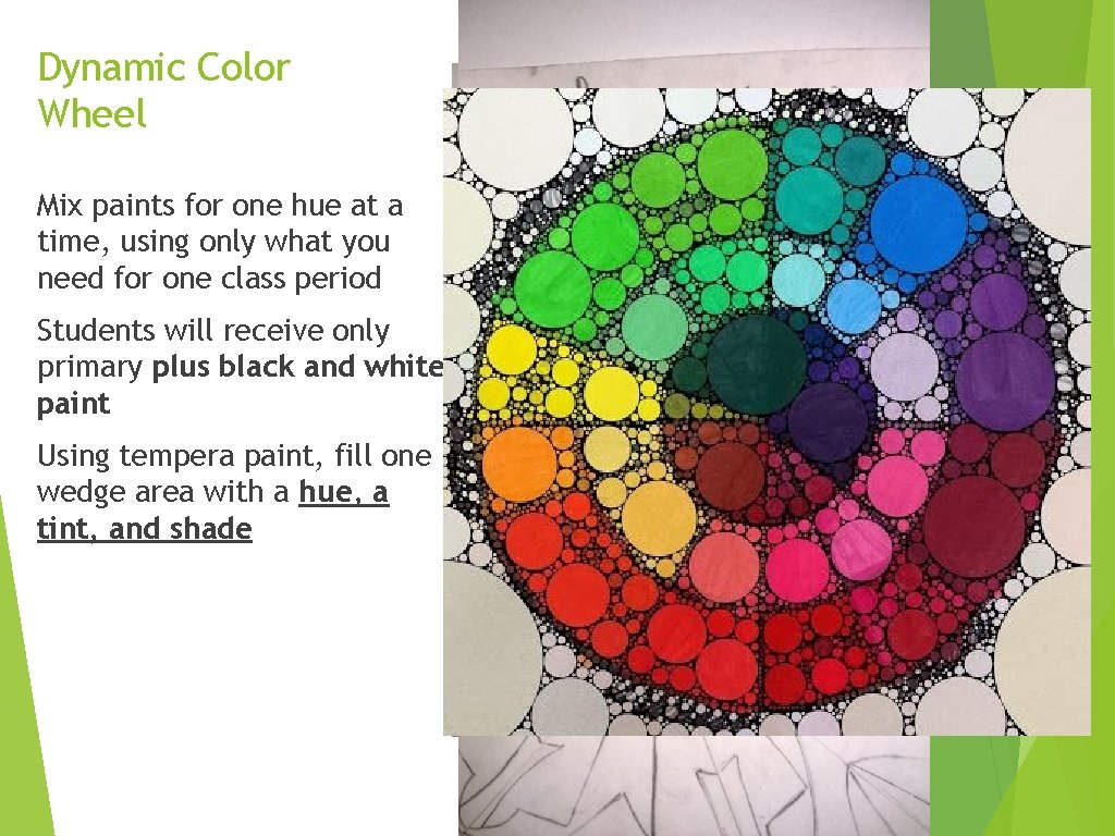 Dynamic Color Wheel Mix paints for one hue at a time, using only what