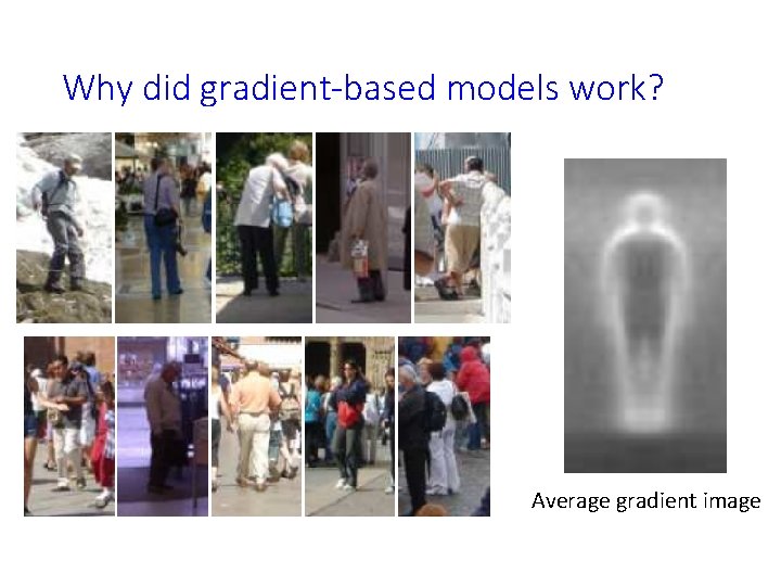 Why did gradient-based models work? Average gradient image 
