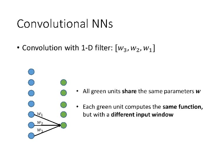 Convolutional NNs • Convolutional NNs •