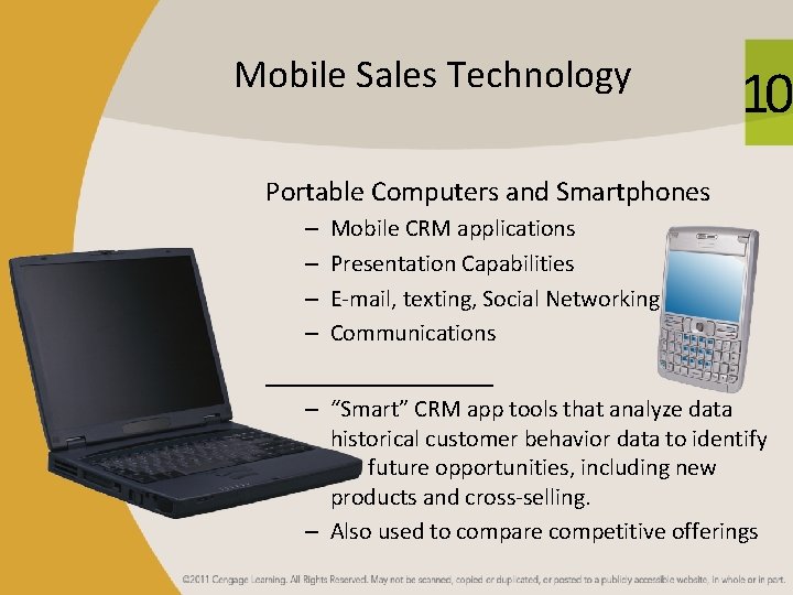 Mobile Sales Technology 10 Portable Computers and Smartphones – – Mobile CRM applications Presentation