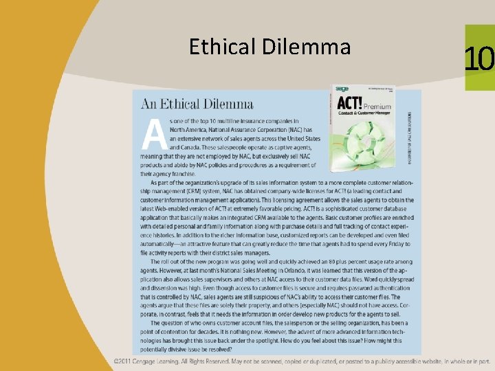 Ethical Dilemma 10 