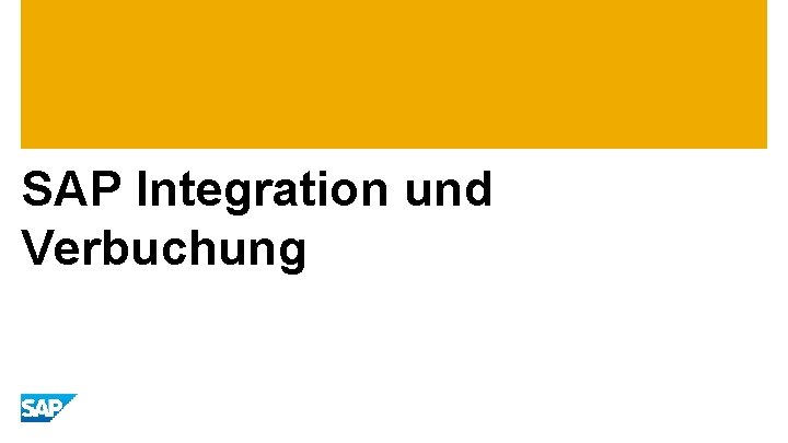 SAP Integration und Verbuchung 