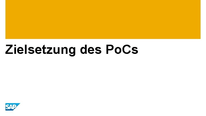 Zielsetzung des Po. Cs 