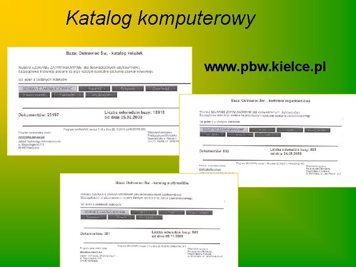 Katalog komputerowy www. pbw. kielce. pl 