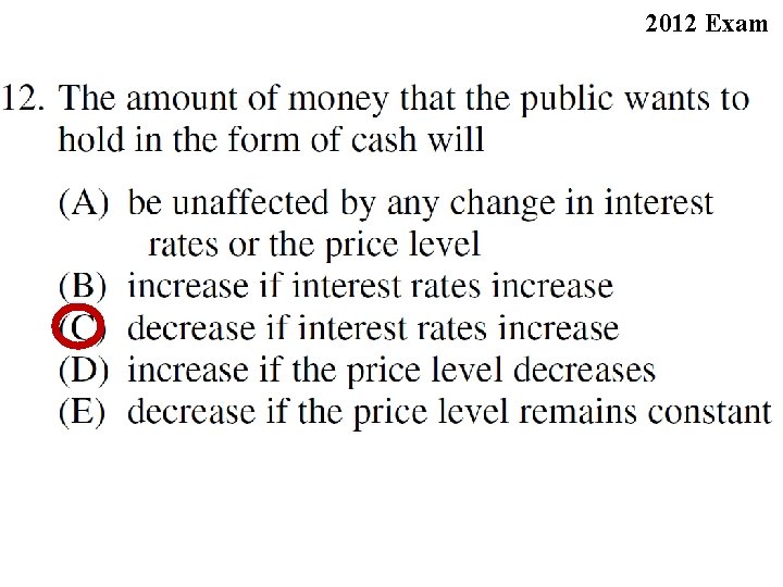 2012 Exam 