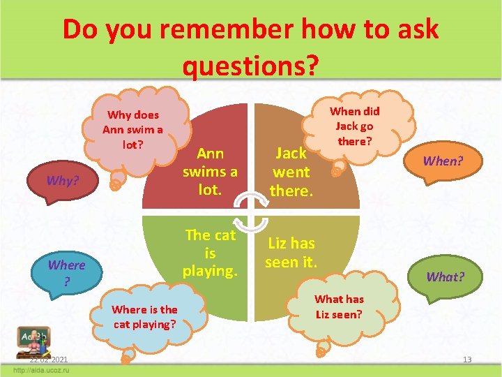 Do you remember how to ask questions? Why does Ann swim a lot? Why?