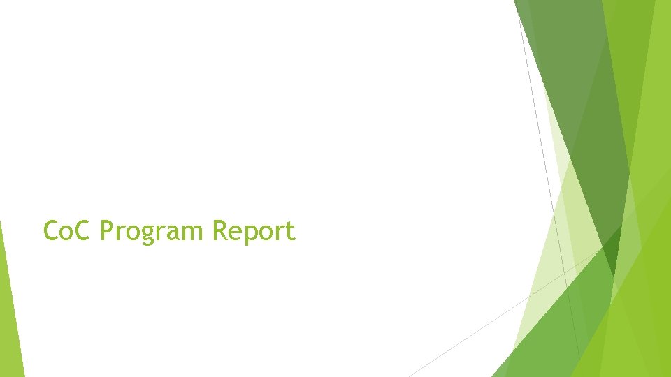 Co. C Program Report 