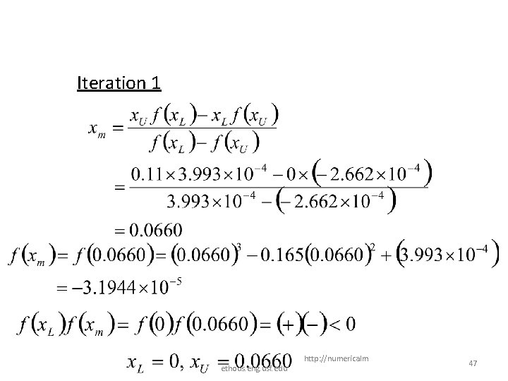 Iteration 1 ethods. eng. usf. edu http: //numericalm 47 