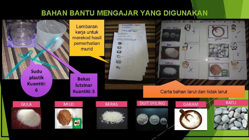 BAHAN BANTU MENGAJAR YANG DIGUNAKAN 