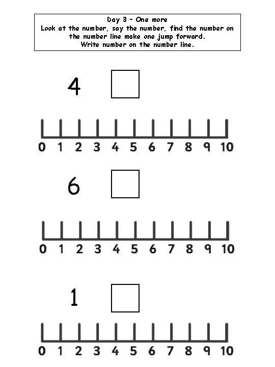 Day 3 – One more Look at the number, say the number, find the