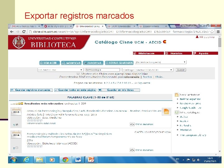 Exportar registros marcados 