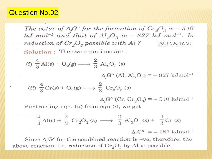 Question No. 02 Question No. 02