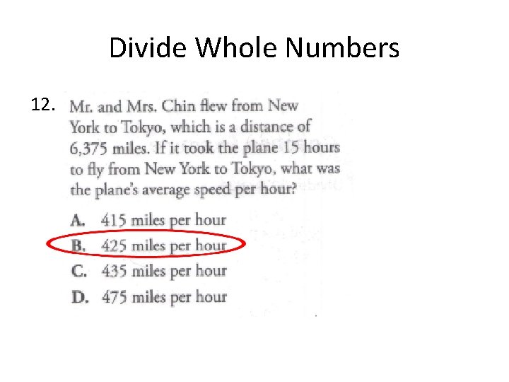 Divide Whole Numbers 12. 