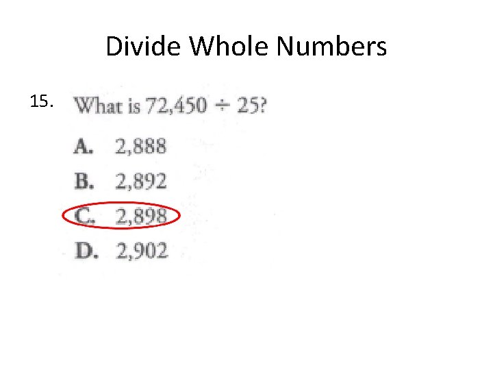 Divide Whole Numbers 15. 