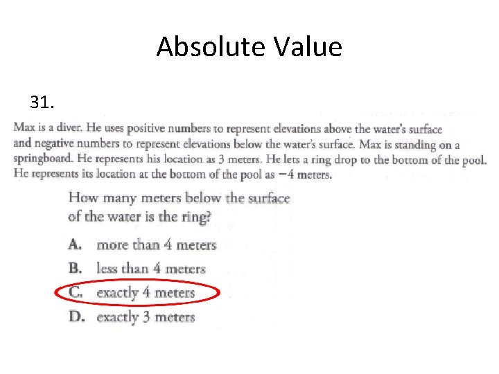 Absolute Value 31. 