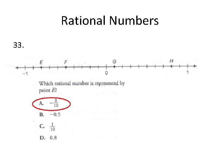 Rational Numbers 33. 