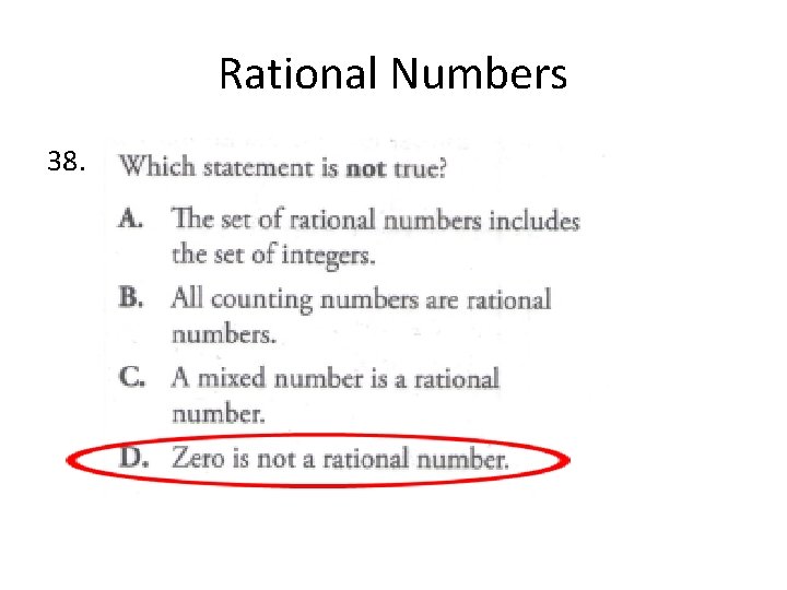 Rational Numbers 38. 