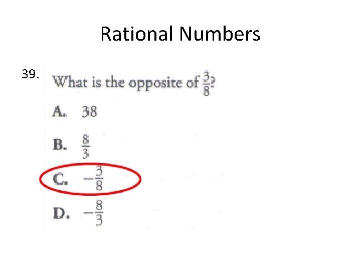 Rational Numbers 39. 