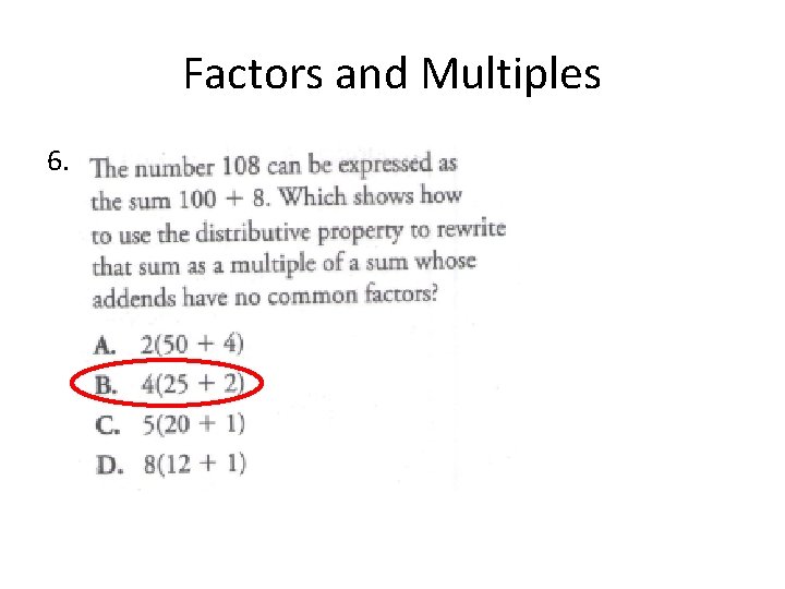 Factors and Multiples 6. 