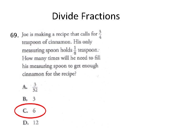 Divide Fractions 69. 