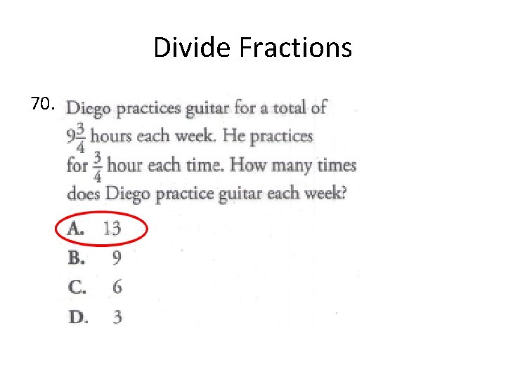 Divide Fractions 70. 