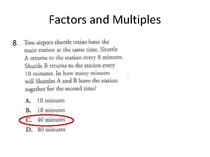 Factors and Multiples 8. 