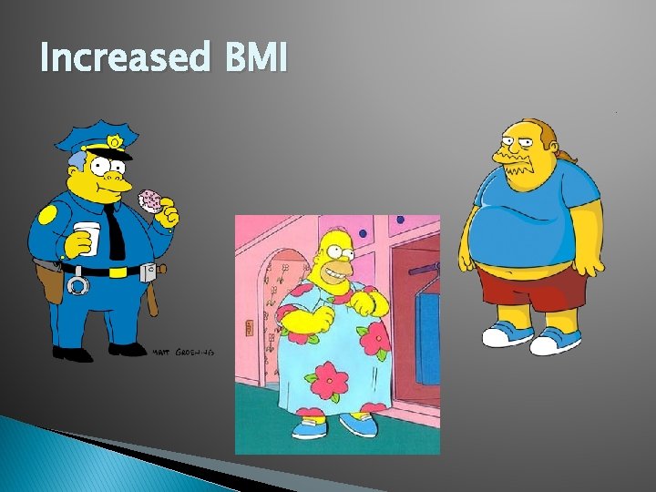 Increased BMI 