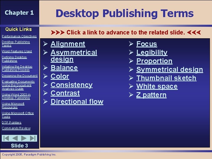 Chapter 1 Advanced Microsoft Word 2003 Desktop Publishing