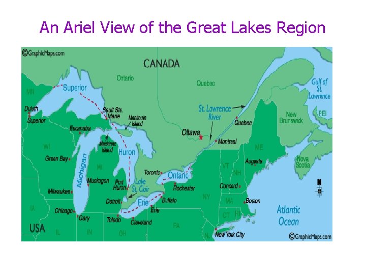 An Ariel View of the Great Lakes Region 