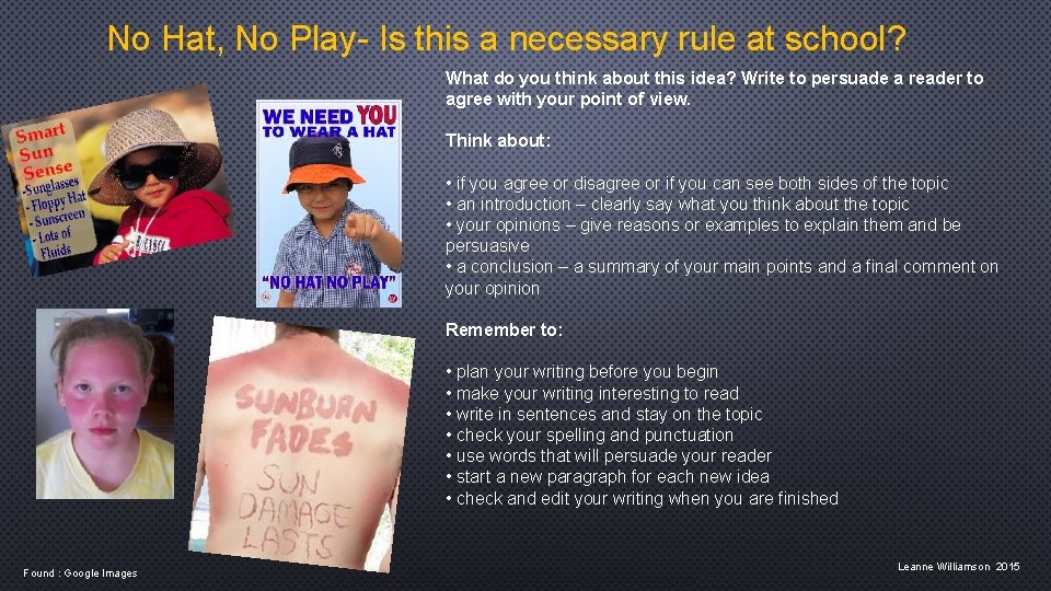 No Hat, No Play- Is this a necessary rule at school? What do you