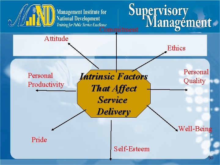 Commitment Attitude Ethics Personal Productivity Intrinsic Factors That Affect Service Delivery Personal Quality Well-Being