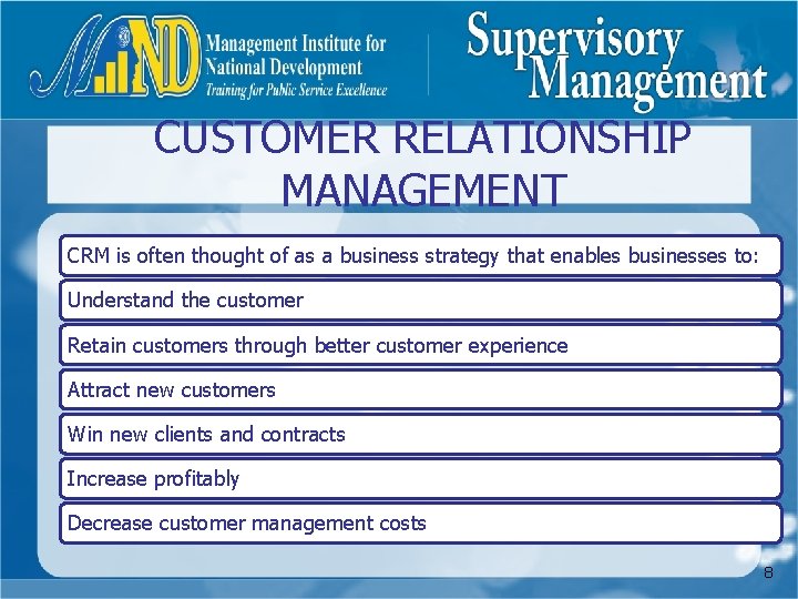 CUSTOMER RELATIONSHIP MANAGEMENT CRM is often thought of as a business strategy that enables