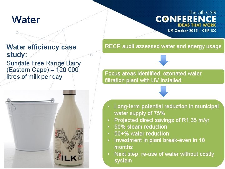 Water efficiency case study: Sundale Free Range Dairy (Eastern Cape) – 120 000 litres