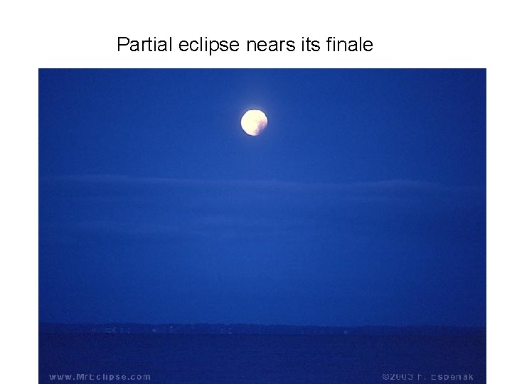 Partial eclipse nears its finale 