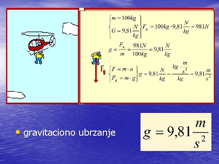  • gravitaciono ubrzanje 