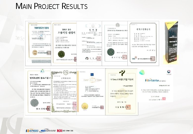 MAIN PROJECT RESULTS CADCAM 전문가그룹 