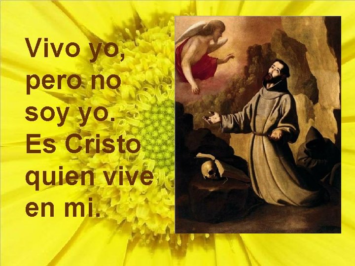 Vivo yo, pero no soy yo. Es Cristo quien vive en mi. 