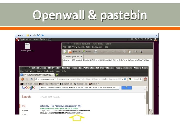 Openwall & pastebin 