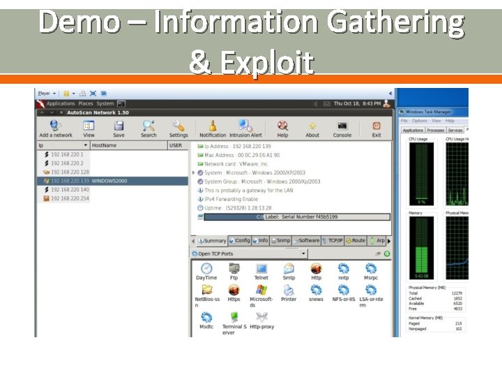 Demo – Information Gathering & Exploit 
