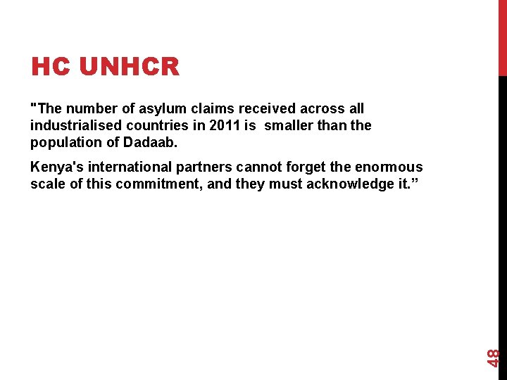 HC UNHCR "The number of asylum claims received across all industrialised countries in 2011