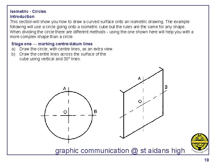 Isometric - Circles Introduction This section will show you how to draw a curved