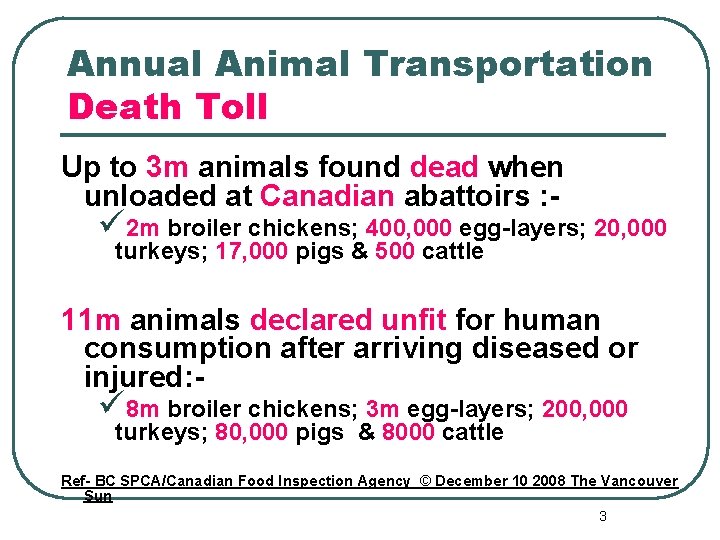 Annual Animal Transportation Death Toll Up to 3 m animals found dead when unloaded